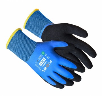 Vinterhanske dobbeldyppet håndflate i lateks og lateks sand